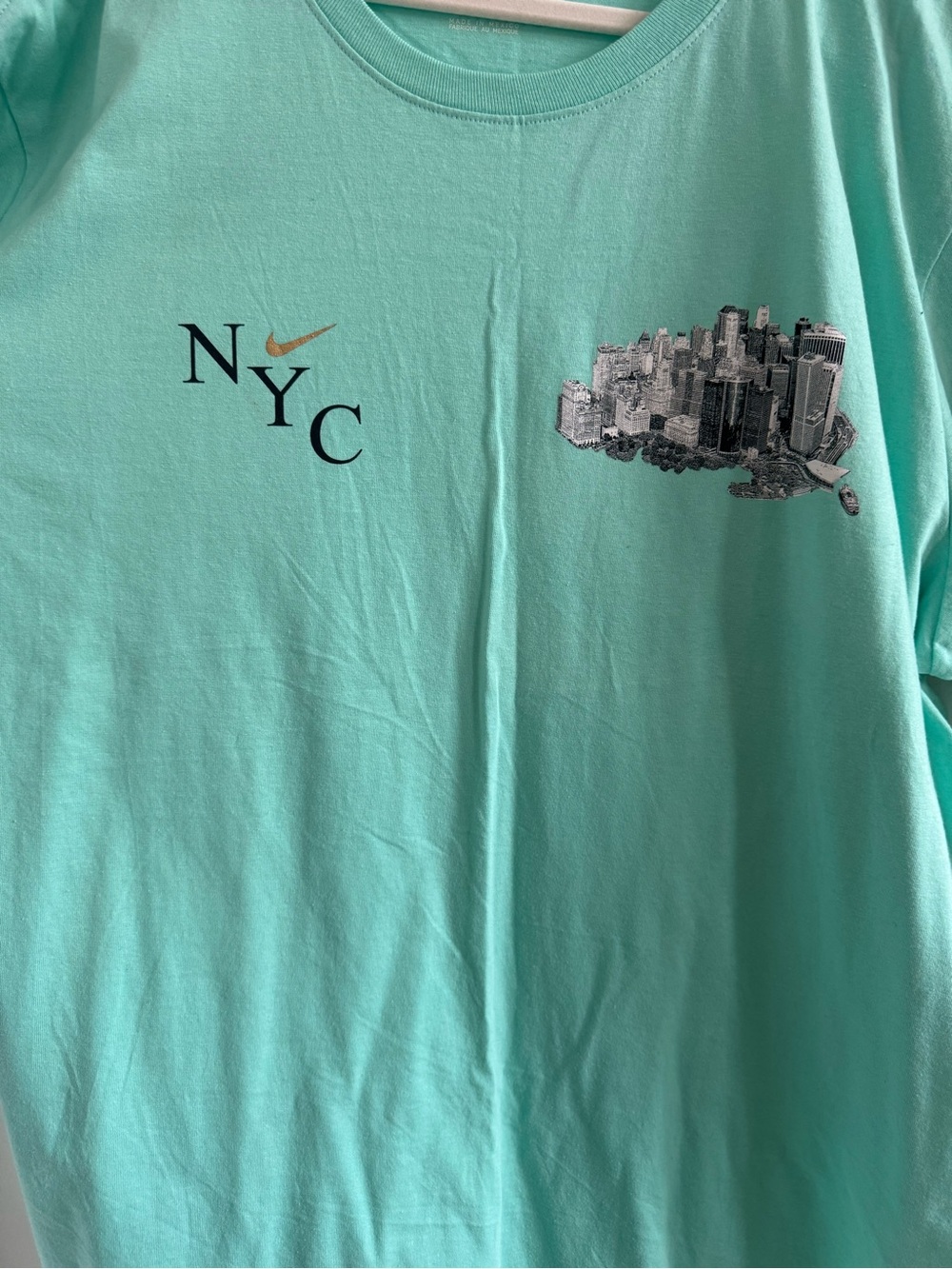 Nike Teal Crew T‑Shirt with White Logo